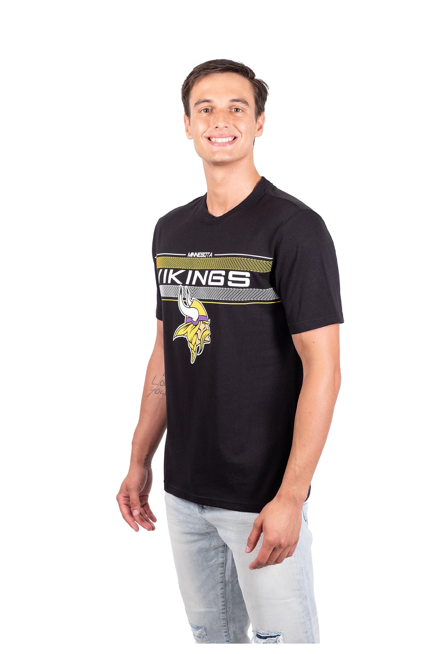 Ultra Game NFL Minnesota Vikings Mens Super Soft Ultimate Game Day Crew Neck T-Shirt|Minnesota Vikings - UltraGameShop