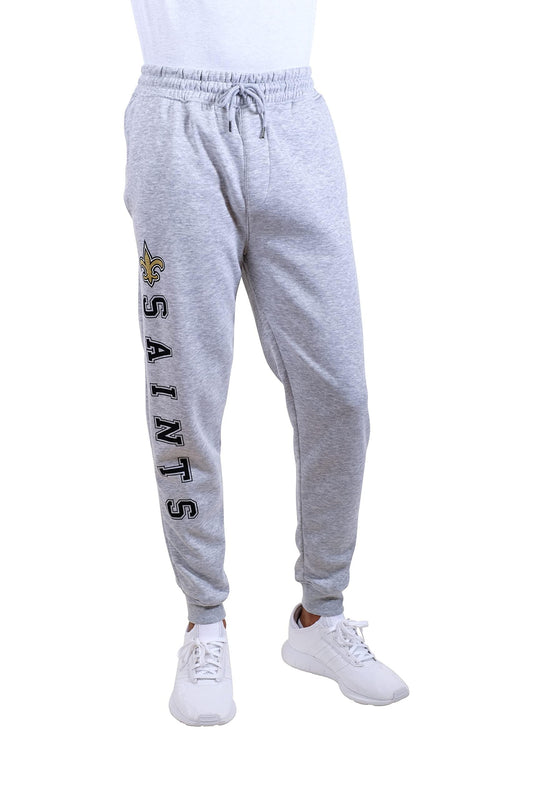 Ultra Game NFL New Orleans Saints Mens Super Soft Game Day Jogger Sweatpants|New Orleans Saints - UltraGameShop