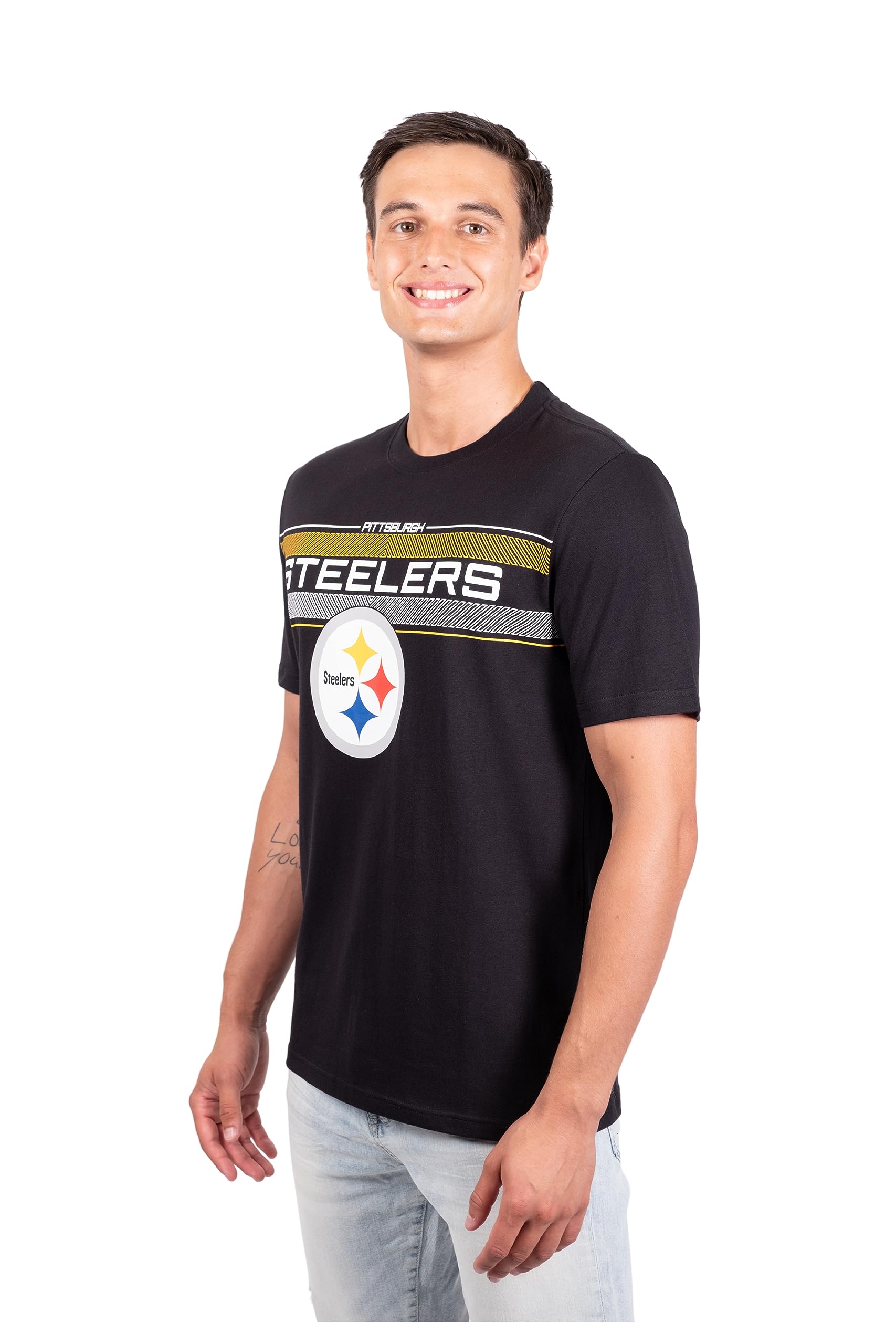 Ultra Game NFL Pittsburgh Steelers Mens Super Soft Ultimate Game Day Crew Neck T-Shirt|Pittsburgh Steelers - UltraGameShop