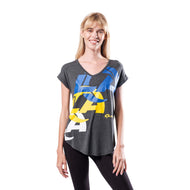 Ultra Game NFL Los Angeles Rams Womens Vintage Stripe Soft Modal Tee Shirt|Los Angeles Rams