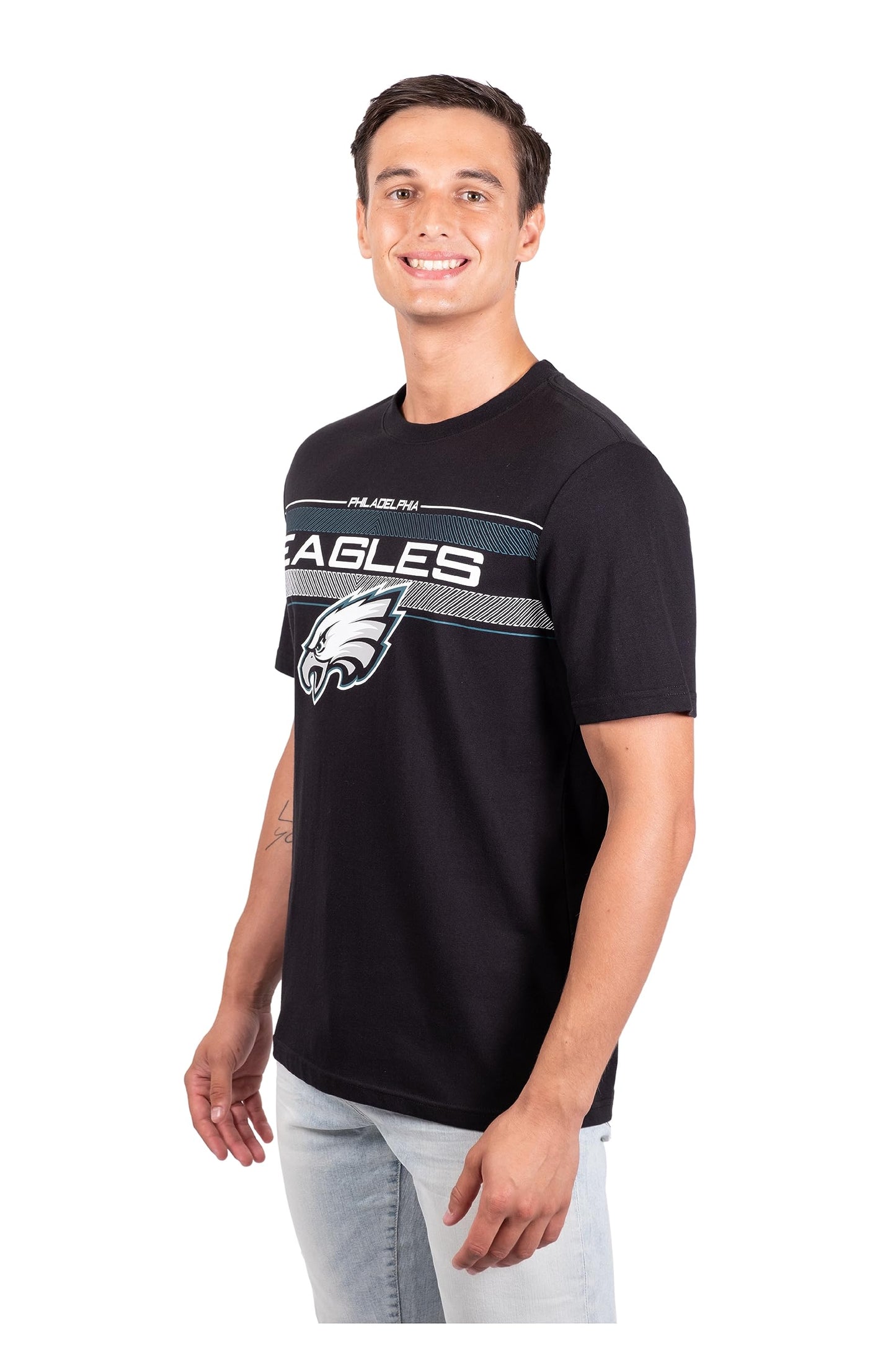 Ultra Game NFL Philadelphia Eagles Mens Super Soft Ultimate Game Day Crew Neck T-Shirt|Philadelphia Eagles - UltraGameShop