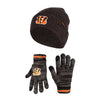 Ultra Game NFL Cincinnati Bengals Youth Super Soft Marled Winter Beanie Knit Hat with Extra Warm Touch Screen Gloves|Cincinnati Bengals - UltraGameShop