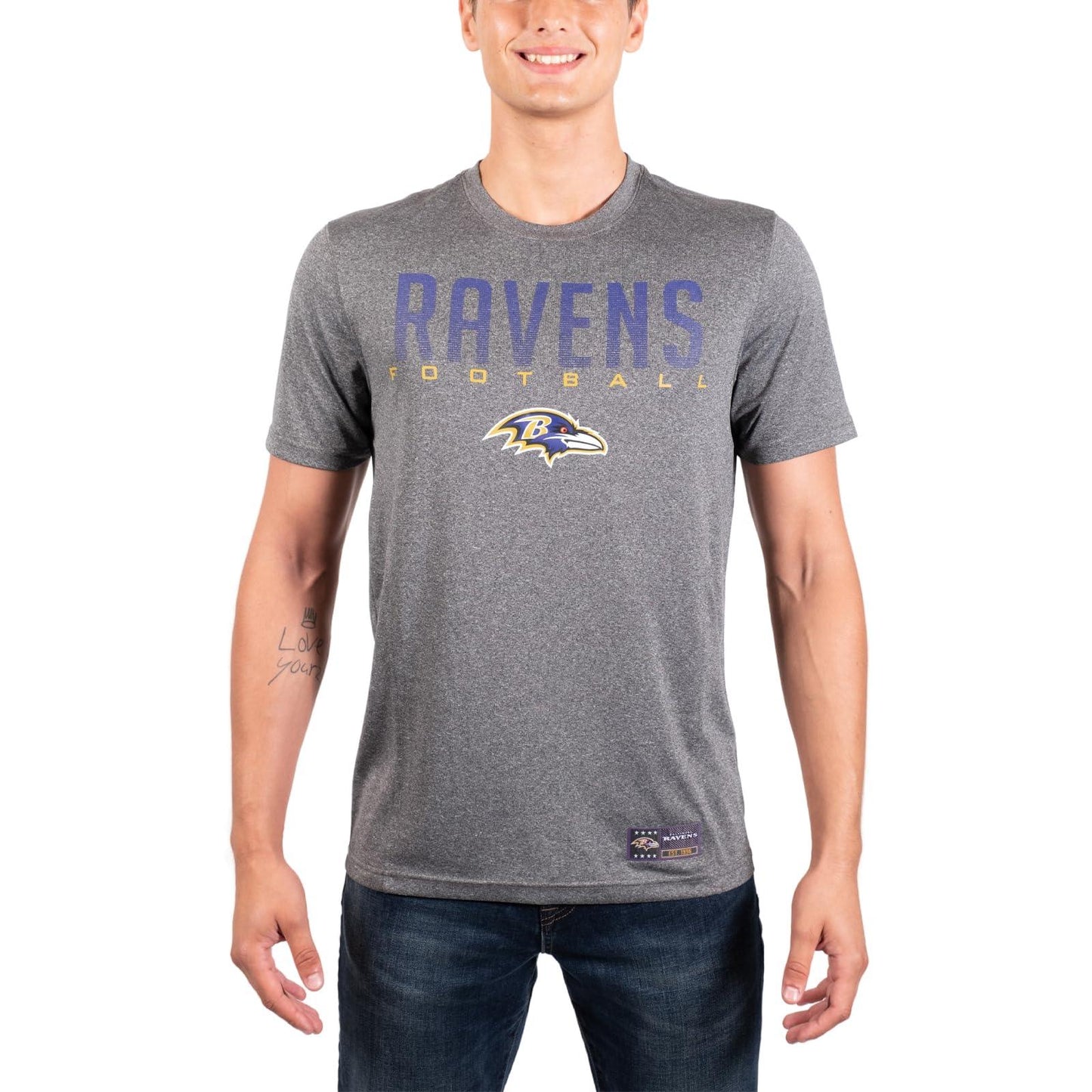 Ultra Game NFL Baltimore Ravens Mens Super Soft Ultimate Game Day T-Shirt|Baltimore Ravens - UltraGameShop