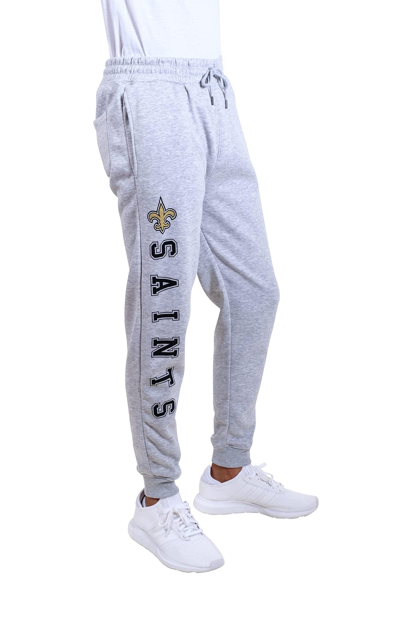 Ultra Game NFL New Orleans Saints Mens Super Soft Game Day Jogger Sweatpants|New Orleans Saints - UltraGameShop