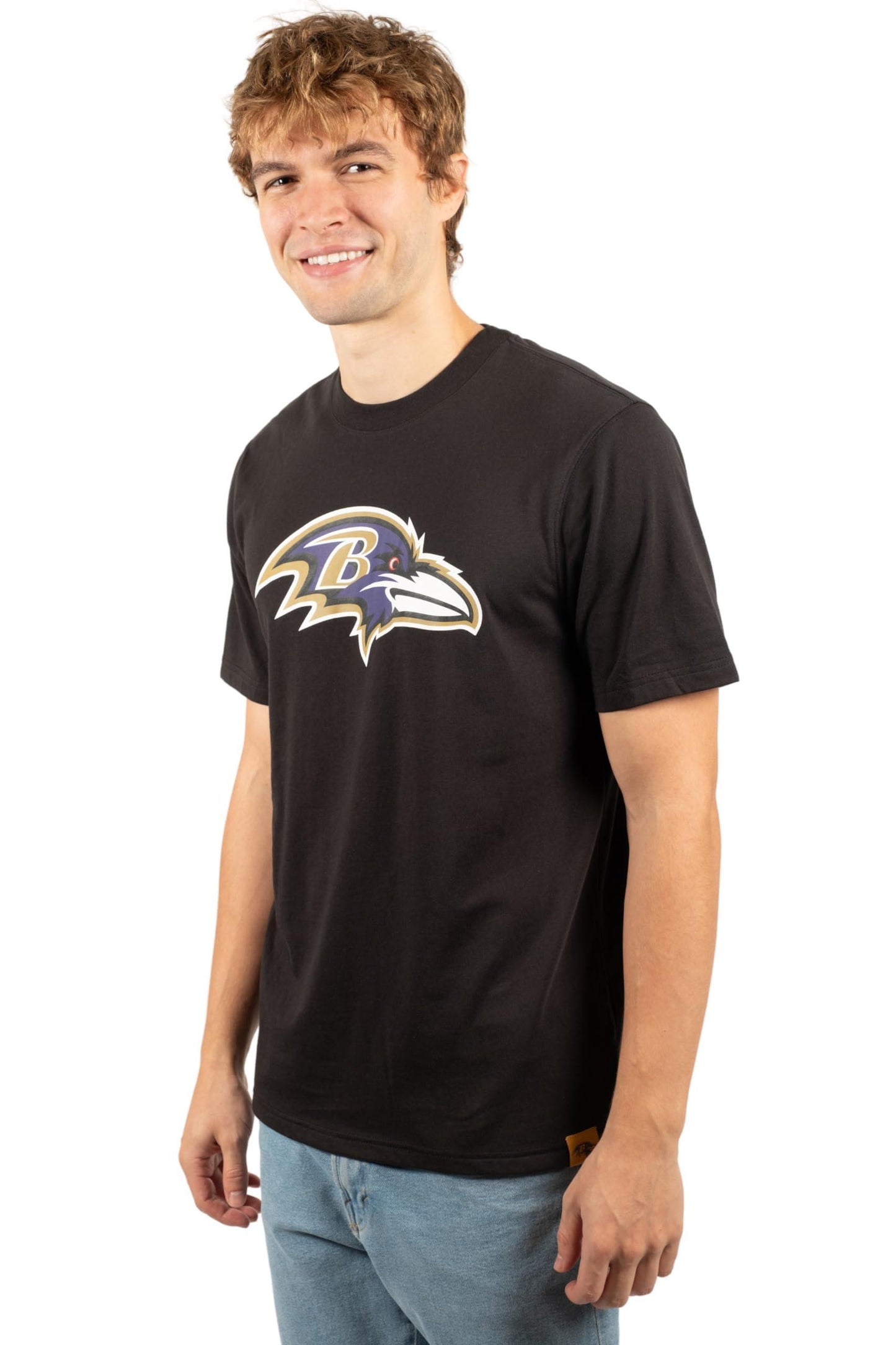 Ultra Game NFL Baltimore Ravens Mens Super Soft Ultimate Team Logo T-Shirt|Baltimore Ravens - UltraGameShop