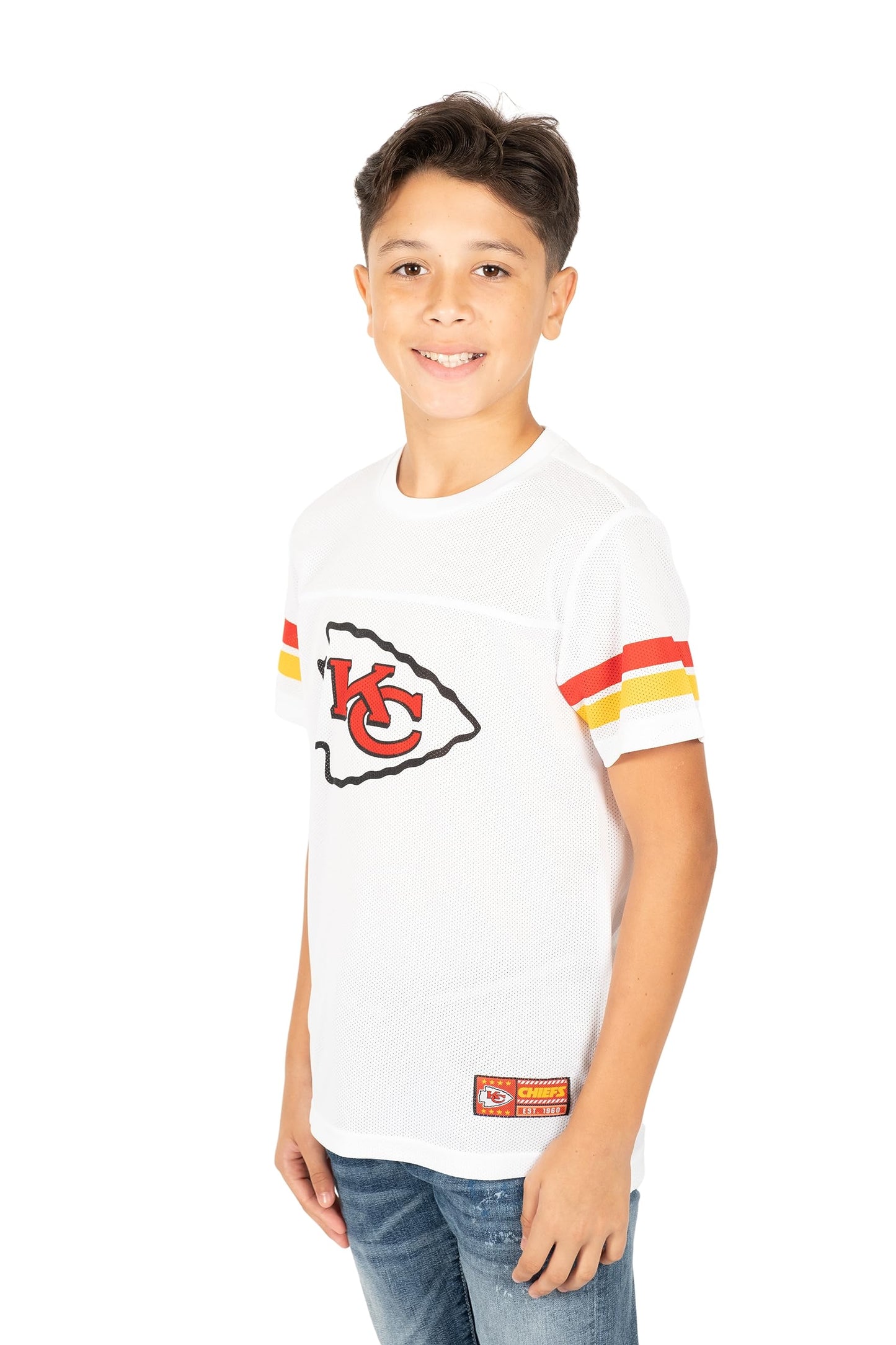 Ultra Game NFL Kansas City Chiefs Youth Mesh Vintage Jersey Tee Shirt|Kansas City Chiefs - UltraGameShop