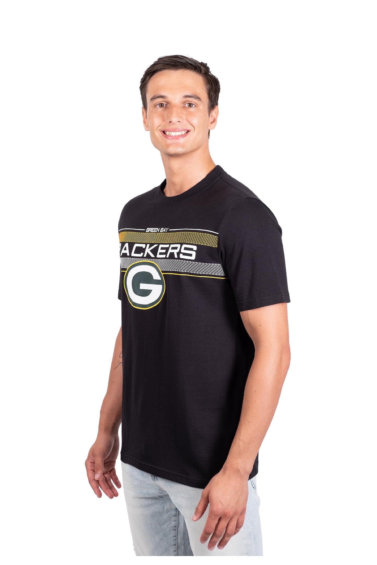 Ultra Game NFL Green Bay Packers Mens Super Soft Ultimate Game Day Crew Neck T-Shirt|Green Bay Packers - UltraGameShop