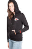 Ultra Game NFL Kansas City Chiefs Womens Full Zip Soft Marl Knit Hoodie Sweatshirt Jacket|Kansas City Chiefs