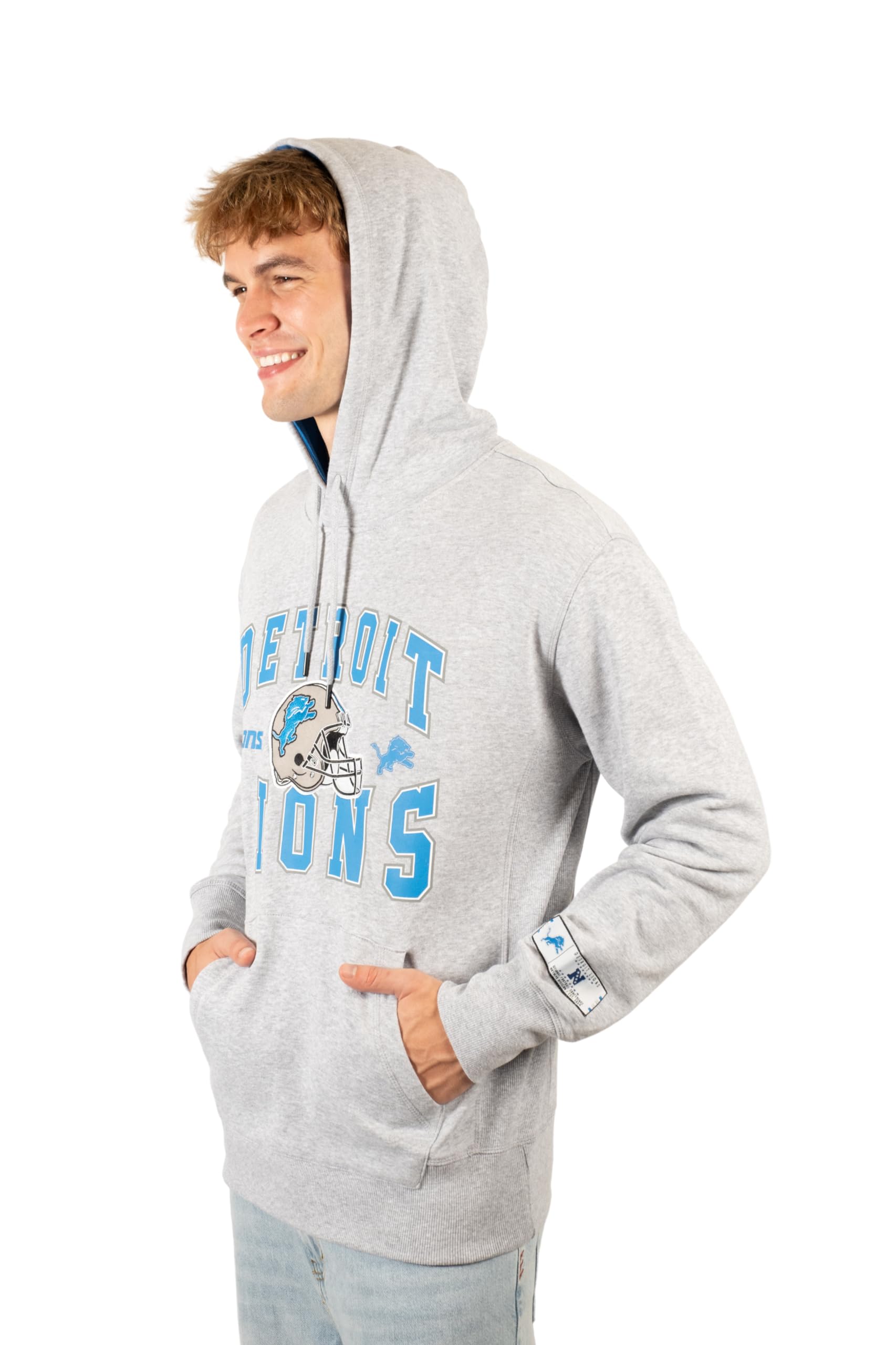 Ultra Game NFL Detroit Lions Mens Ultimate Quality Super Soft Hoodie Sweatshirt|Detroit Lions