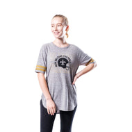 Ultra Game NFL New Orleans Saints Womens Super Soft Modal Vintage Stripe T-Shirt|New Orleans Saints