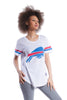 Ultra Game NFL Buffalo Bills Womens Soft Mesh Varsity Stripe T-Shirt|Buffalo Bills