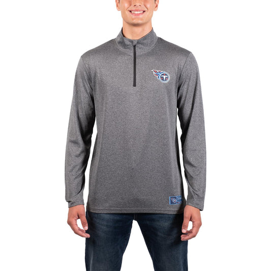 Ultra Game NFL Tennessee Titans Mens Super Soft Quarter Zip Long Sleeve T-Shirt|Tennessee Titans - UltraGameShop