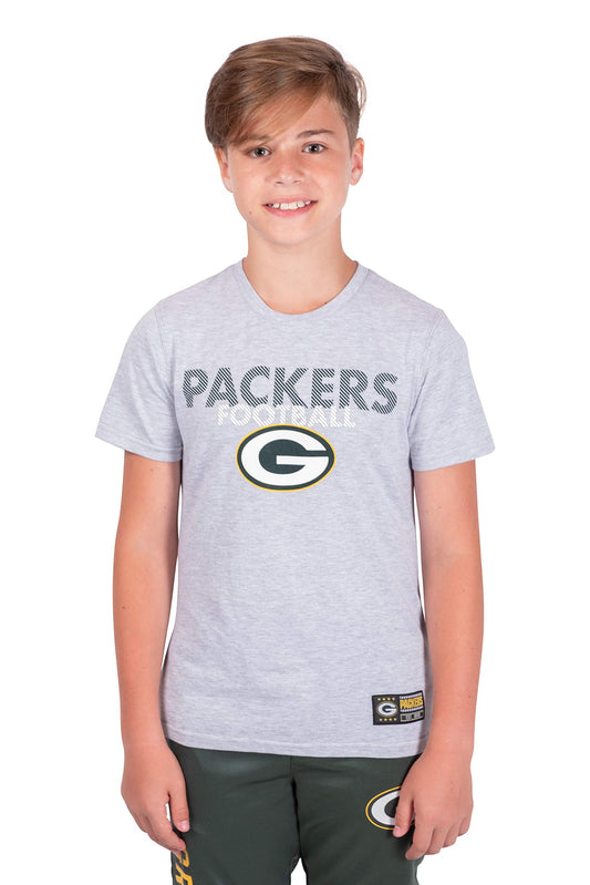 Ultra Game NFL Green Bay Packers Youth Active Crew Neck Tee Shirt|Green Bay Packers - UltraGameShop