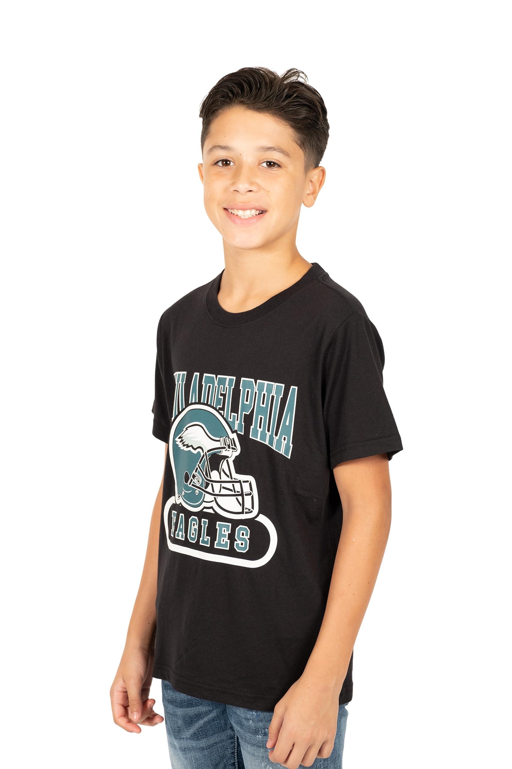 Ultra Game NFL Philadelphia Eagles Youth Super Soft Game Day Crew Neck T-Shirt|Philadelphia Eagles - UltraGameShop