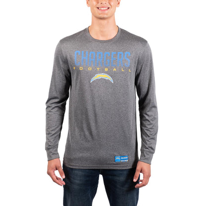 Ultra Game NFL Los Angeles Chargers Mens Active Quick Dry Long Sleeve T-Shirt|Los Angeles Chargers - UltraGameShop