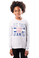 Ultra Game NFL New York Giants Youth Lightweight Active Thermal Long Sleeve Shirt |New York Giants