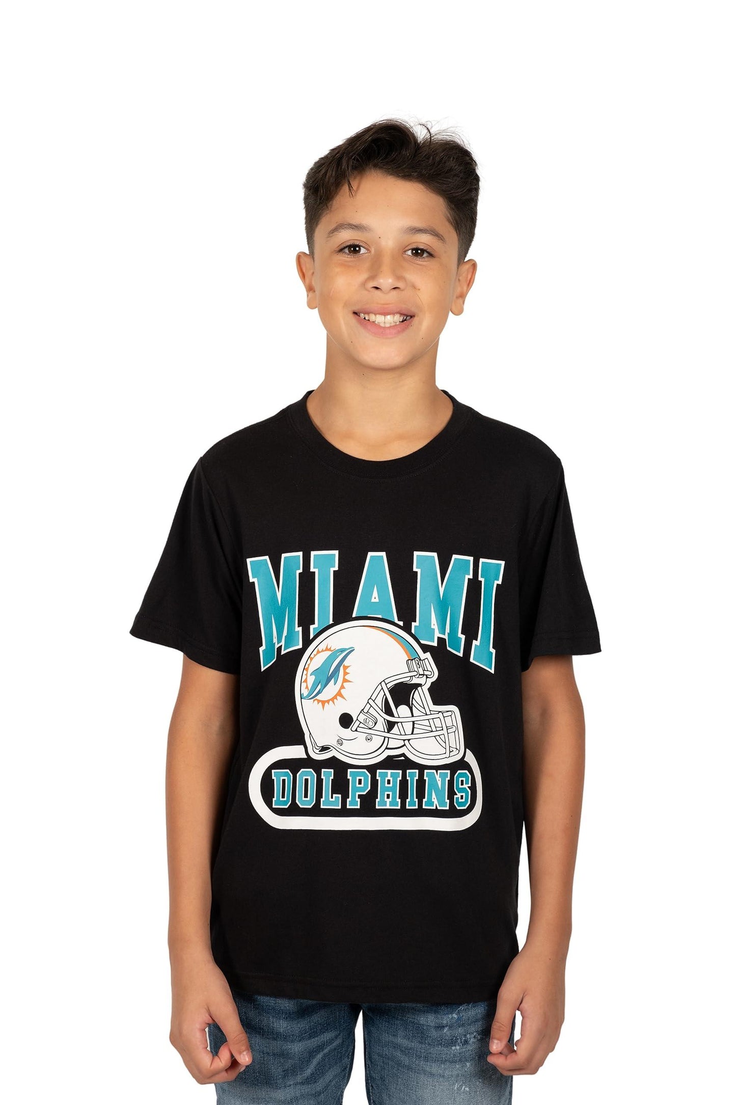 Ultra Game NFL Miami Dolphins Youth Super Soft Game Day Crew Neck T-Shirt|Miami Dolphins - UltraGameShop