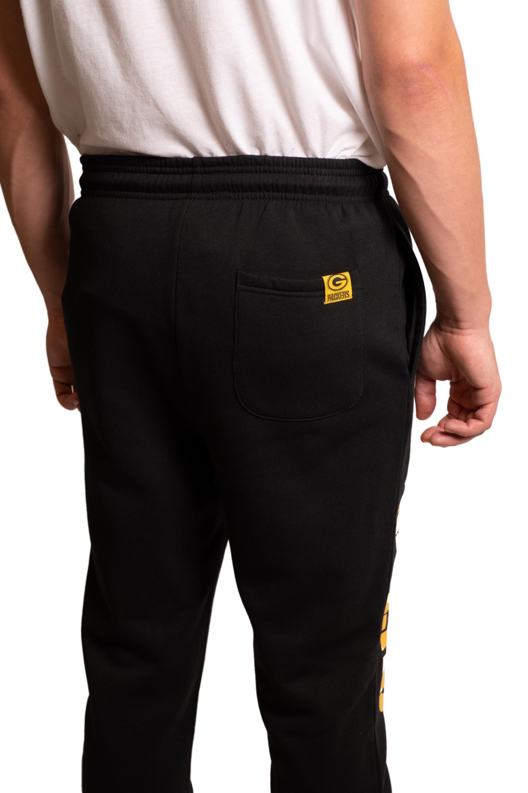 Ultra Game NFL Green Bay Packers Mens Active Super Soft Fleece Game Day Jogger Sweatpants|Green Bay Packers - UltraGameShop