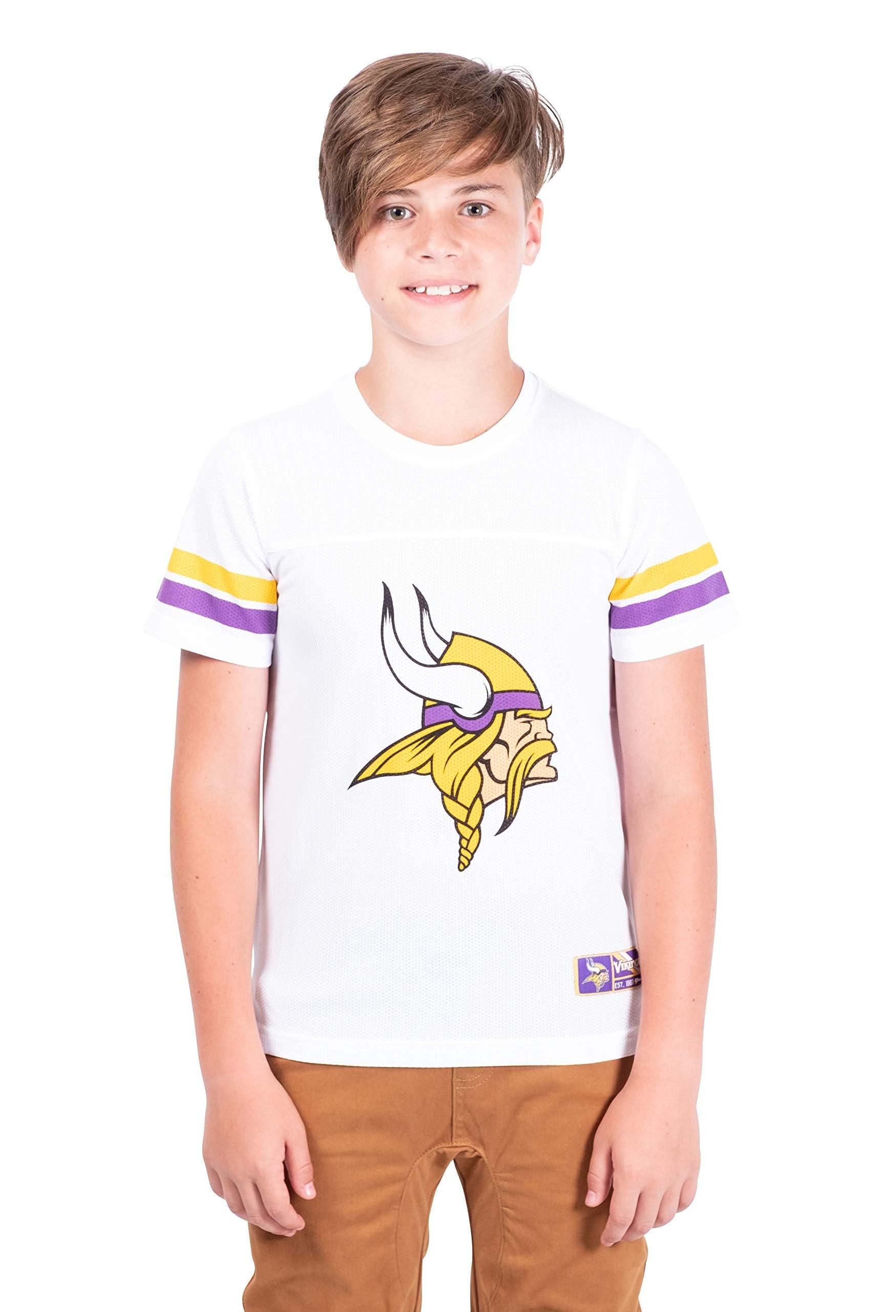 Ultra Game NFL Minnesota Vikings Youth Soft Mesh Vintage Jersey T-Shirt|Minnesota Vikings