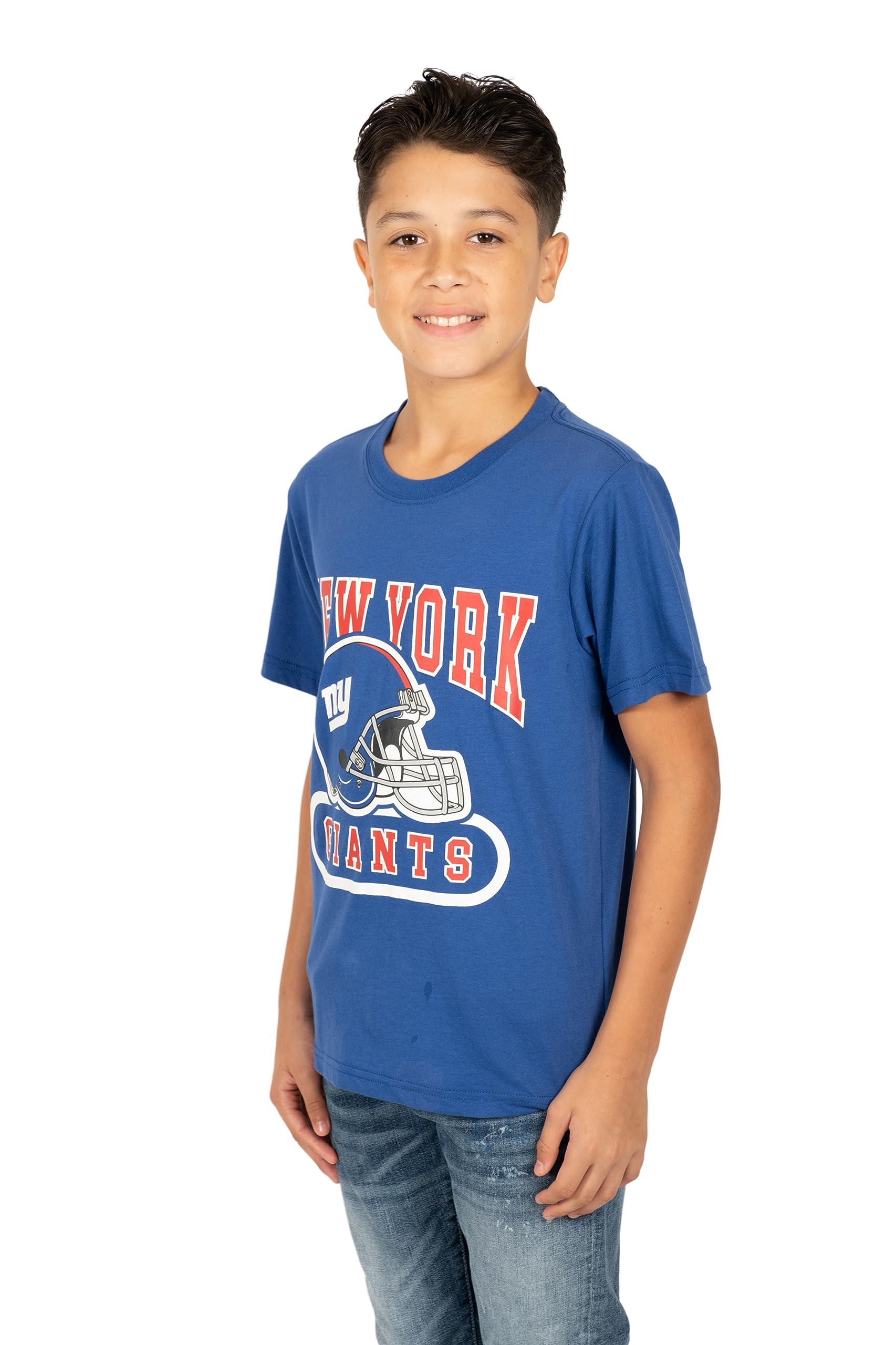 Ultra Game NFL New York Giants Youth Super Soft Game Day Crew Neck T-Shirt|New York Giants - UltraGameShop