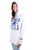 Ultra Game NFL Buffalo Bills Womens Fleece Hoodie Pullover Sweatshirt Tie Neck|Buffalo Bills