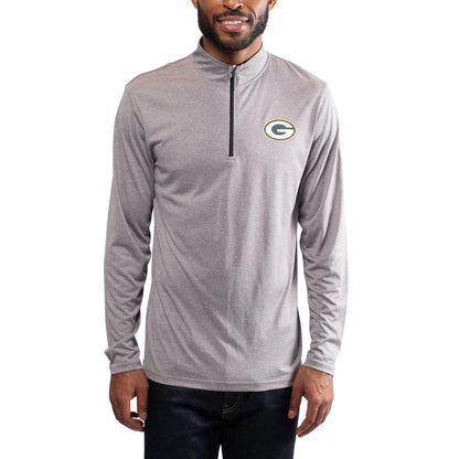 Ultra Game NFL Green Bay Packers Mens Super Soft Quarter Zip Long Sleeve T-Shirt|Green Bay Packers - UltraGameShop