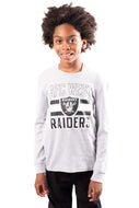 Ultra Game NFL Las Vegas Raiders Youth Lightweight Active Thermal Long Sleeve Shirt |Las Vegas Raiders