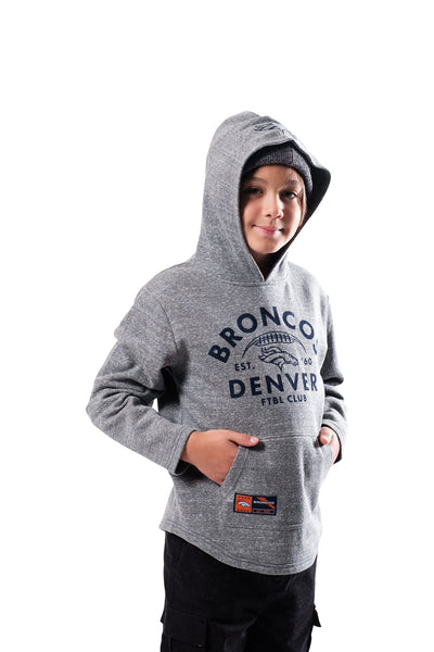 Ultra Game NFL Denver Broncos Youth Fleece Hoodie Pullover Sweatshirt Vintage Logo|Denver Broncos
