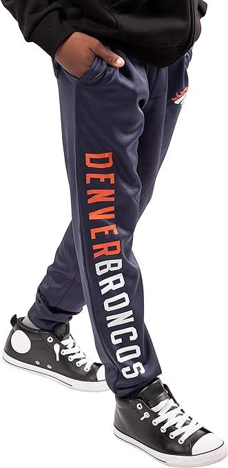 Ultra Game NFL Denver Broncos Youth High Performance Moisture Wicking Fleece Jogger Sweatpants|Denver Broncos - UltraGameShop