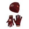 Ultra Game NFL San Francisco 49ers Youth Super Soft Marled Winter Beanie Knit Hat with Extra Warm Touch Screen Gloves|San Francisco 49ers