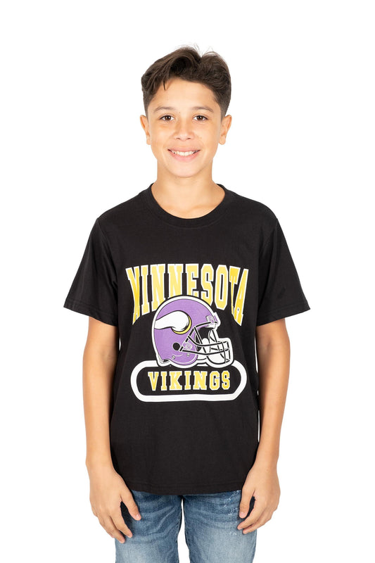 Ultra Game NFL Minnesota Vikings Youth Super Soft Game Day Crew Neck T-Shirt|Minnesota Vikings - UltraGameShop