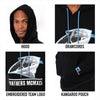 Ultra Game NFL Carolina Panthers Mens Embroidered Fleece Hoodie Pullover Sweatshirt|Carolina Panthers