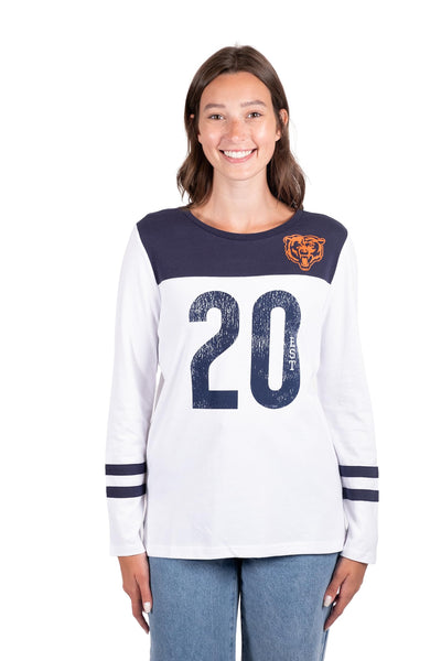 Ultra Game NFL Chicago Bears Womens Super Soft Raglan Vintage Baseball T-Shirt|Chicago Bears
