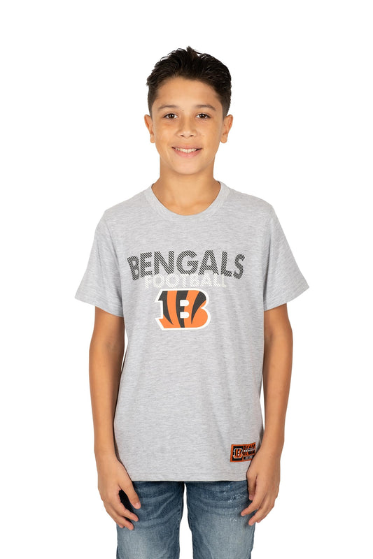 Ultra Game NFL Cincinnati Bengals Youth Active Crew Neck Tee Shirt|Cincinnati Bengals - UltraGameShop