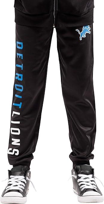 Ultra Game NFL Detroit Lions Youth High Performance Moisture Wicking Fleece Jogger Sweatpants|Detroit Lions - UltraGameShop