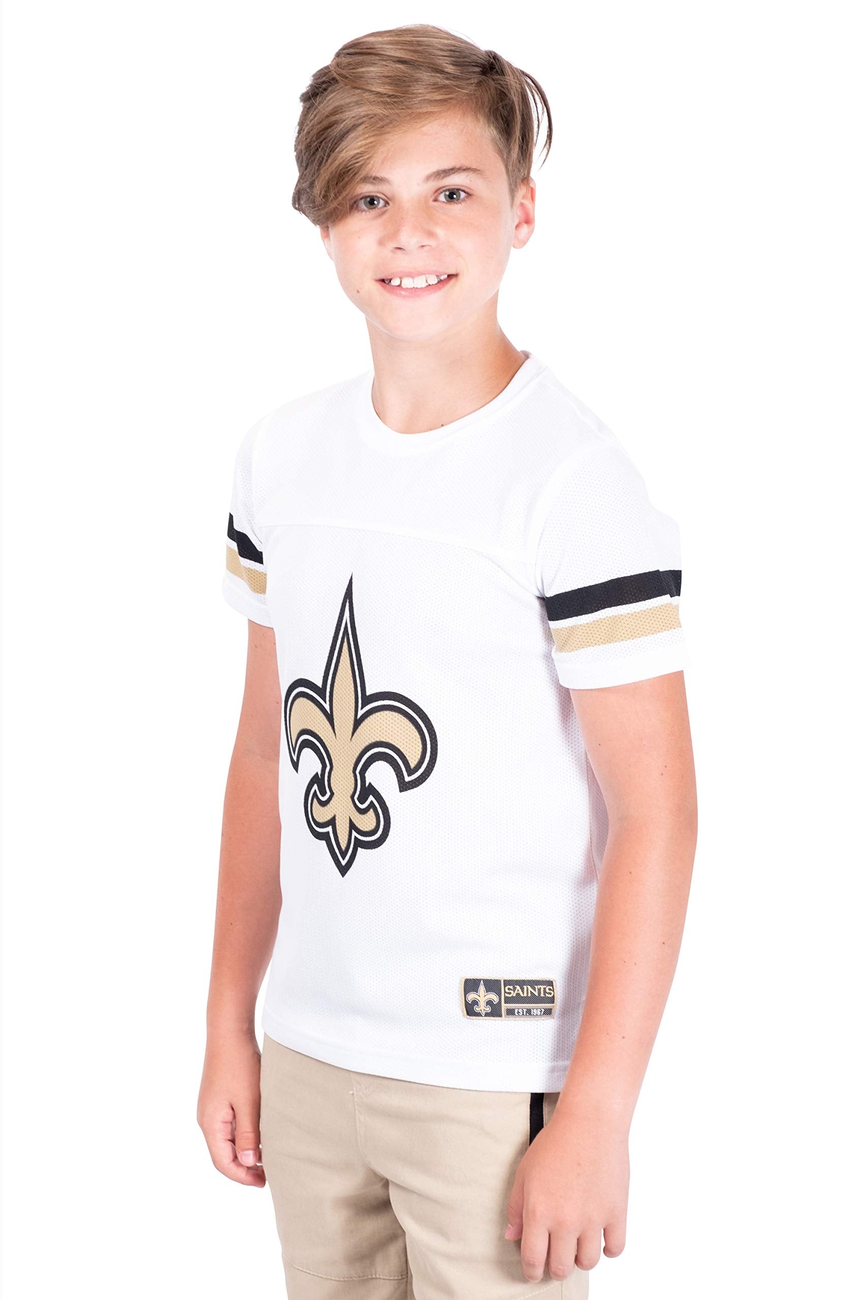 Ultra Game NFL New Orleans Saints Youth Soft Mesh Vintage Jersey T-Shirt|New Orleans Saints - UltraGameShop