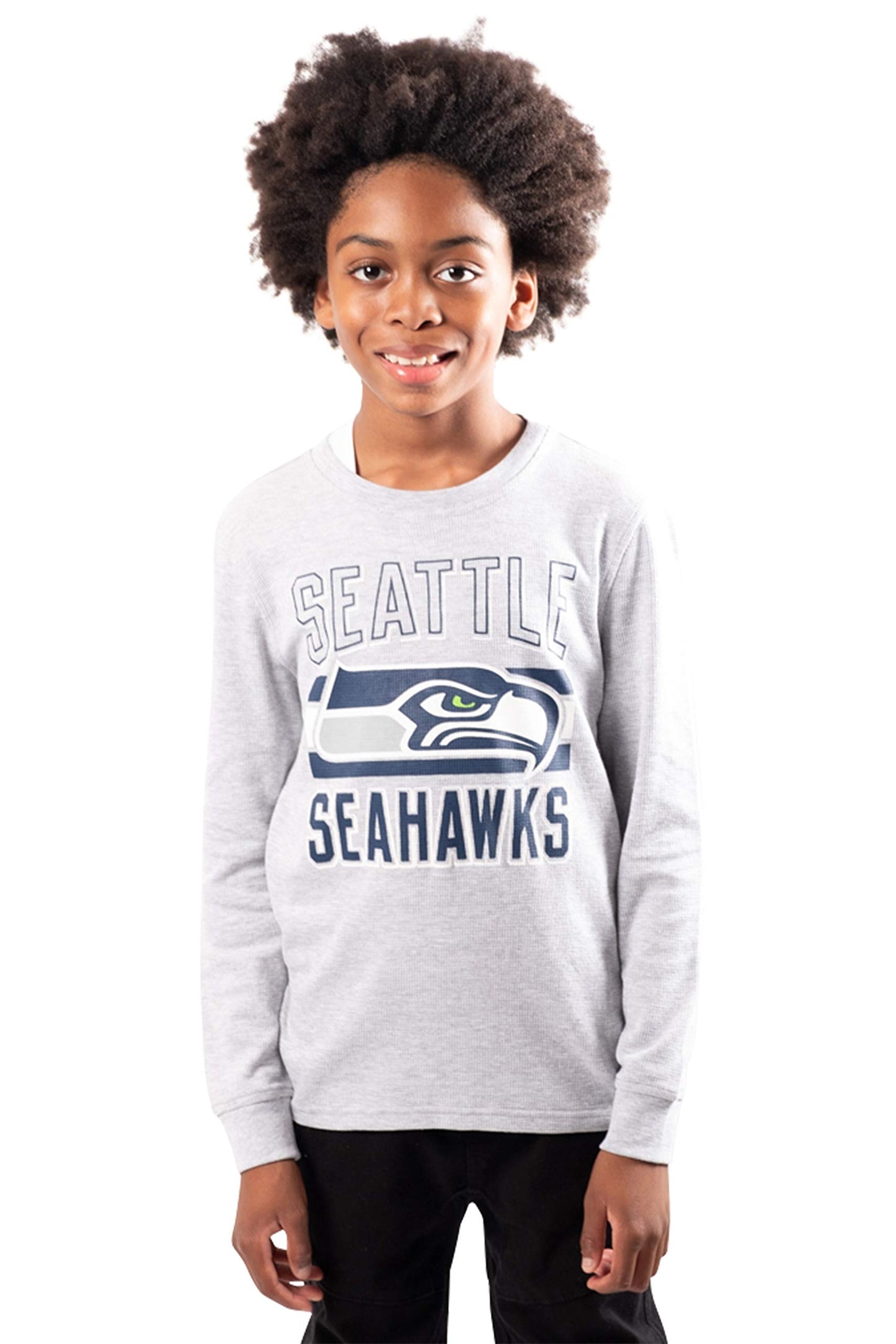 Ultra Game NFL Seattle Seahawks Youth Lightweight Active Thermal Long Sleeve Shirt |Seattle Seahawks - UltraGameShop