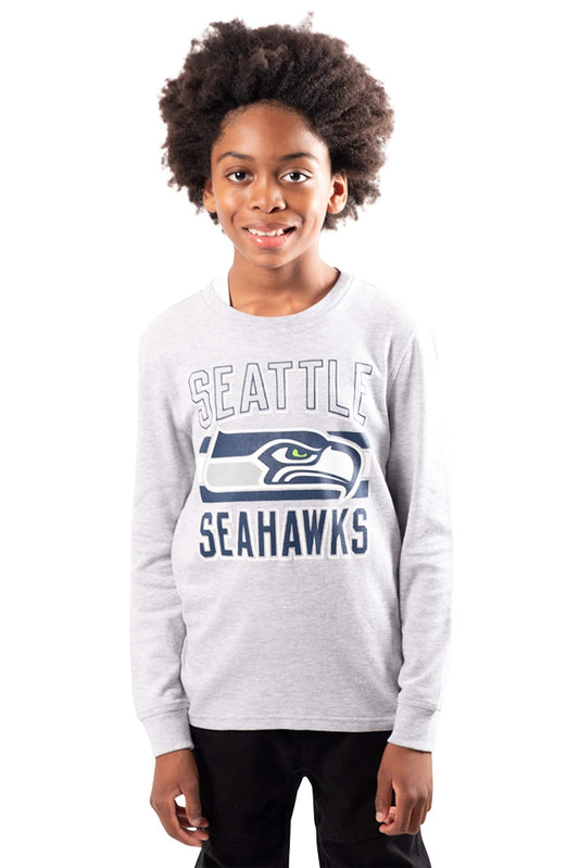Ultra Game NFL Seattle Seahawks Youth Lightweight Active Thermal Long Sleeve Shirt |Seattle Seahawks - UltraGameShop