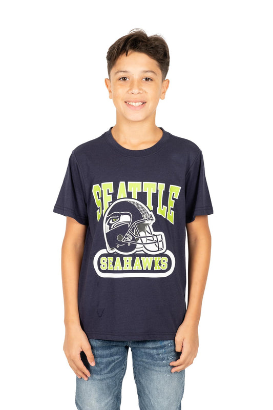 Ultra Game NFL Seattle Seahawks Youth Super Soft Game Day Crew Neck T-Shirt|Seattle Seahawks - UltraGameShop