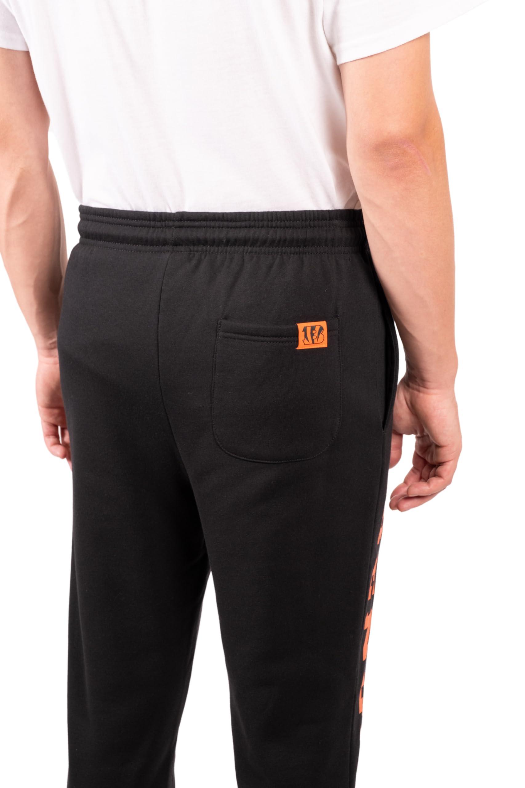 Ultra Game NFL Cincinnati Bengals Mens Active Super Soft Fleece Game Day Jogger Sweatpants|Cincinnati Bengals - UltraGameShop