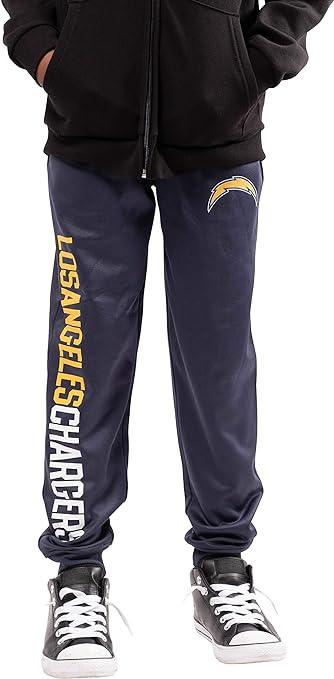 Ultra Game NFL Los Angeles Chargers Youth High Performance Moisture Wicking Fleece Jogger Sweatpants|Los Angeles Chargers - UltraGameShop