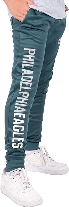 Ultra Game NFL Philadelphia Eagles Youth High Performance Moisture Wicking Fleece Jogger Sweatpants|Philadelphia Eagles - UltraGameShop