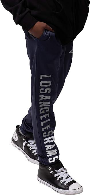 Ultra Game NFL Los Angeles Rams Youth High Performance Moisture Wicking Fleece Jogger Sweatpants|Los Angeles Rams - UltraGameShop