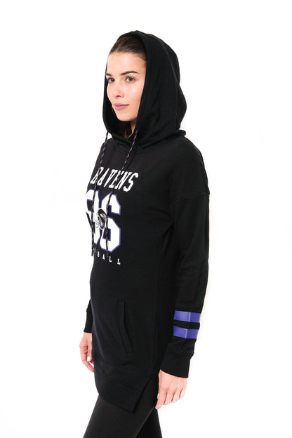 Ultra Game NFL Baltimore Ravens Womens Soft French Terry Tunic Hoodie Pullover Sweatshirt|Baltimore Ravens - UltraGameShop