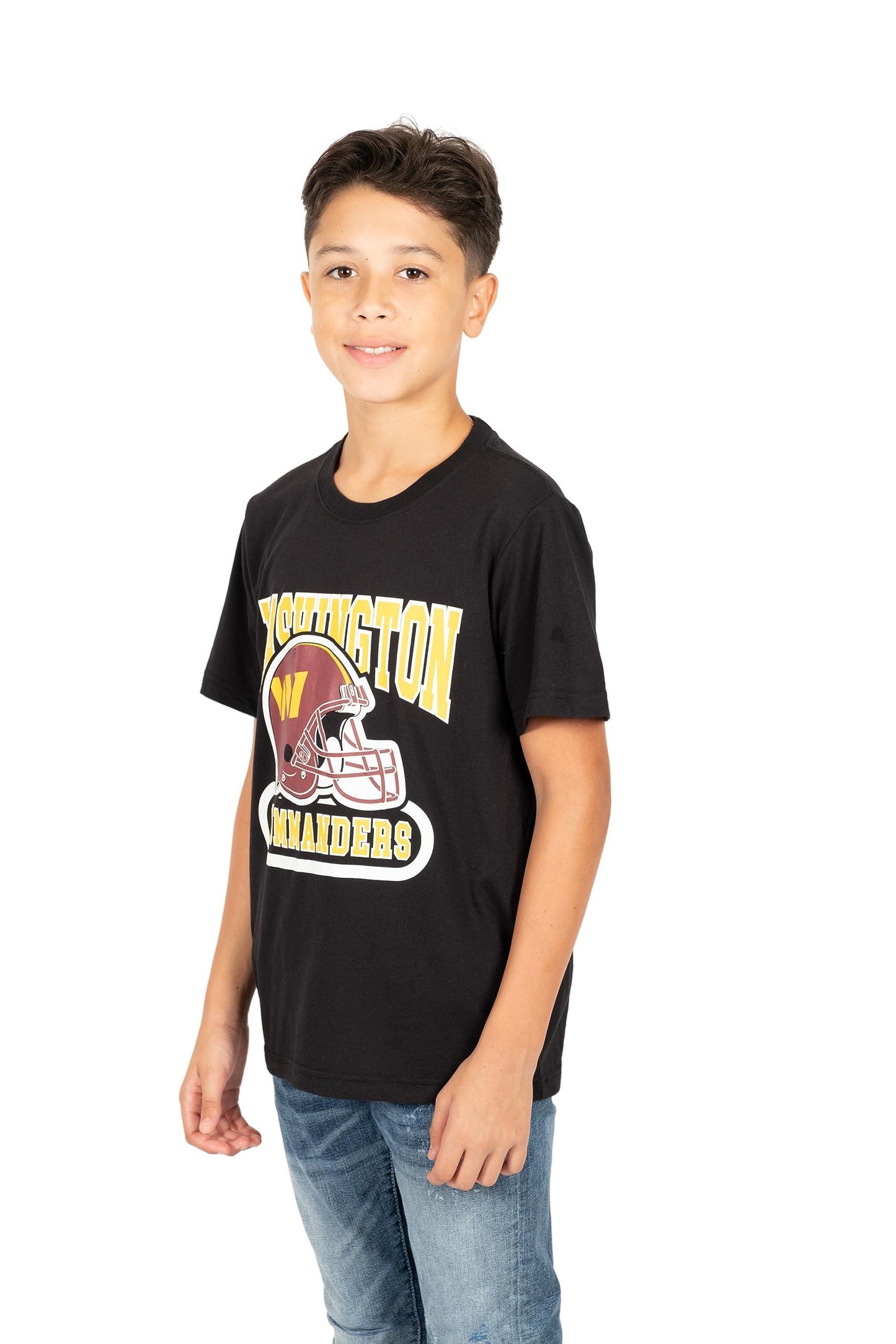 Ultra Game NFL Washington Commanders Youth Super Soft Game Day Crew Neck T-Shirt|Washington Commanders - UltraGameShop