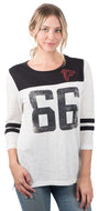 Ultra Game NFL Los Angeles Rams Womens Super Soft Raglan Vintage Baseball T-Shirt|Los Angeles Rams