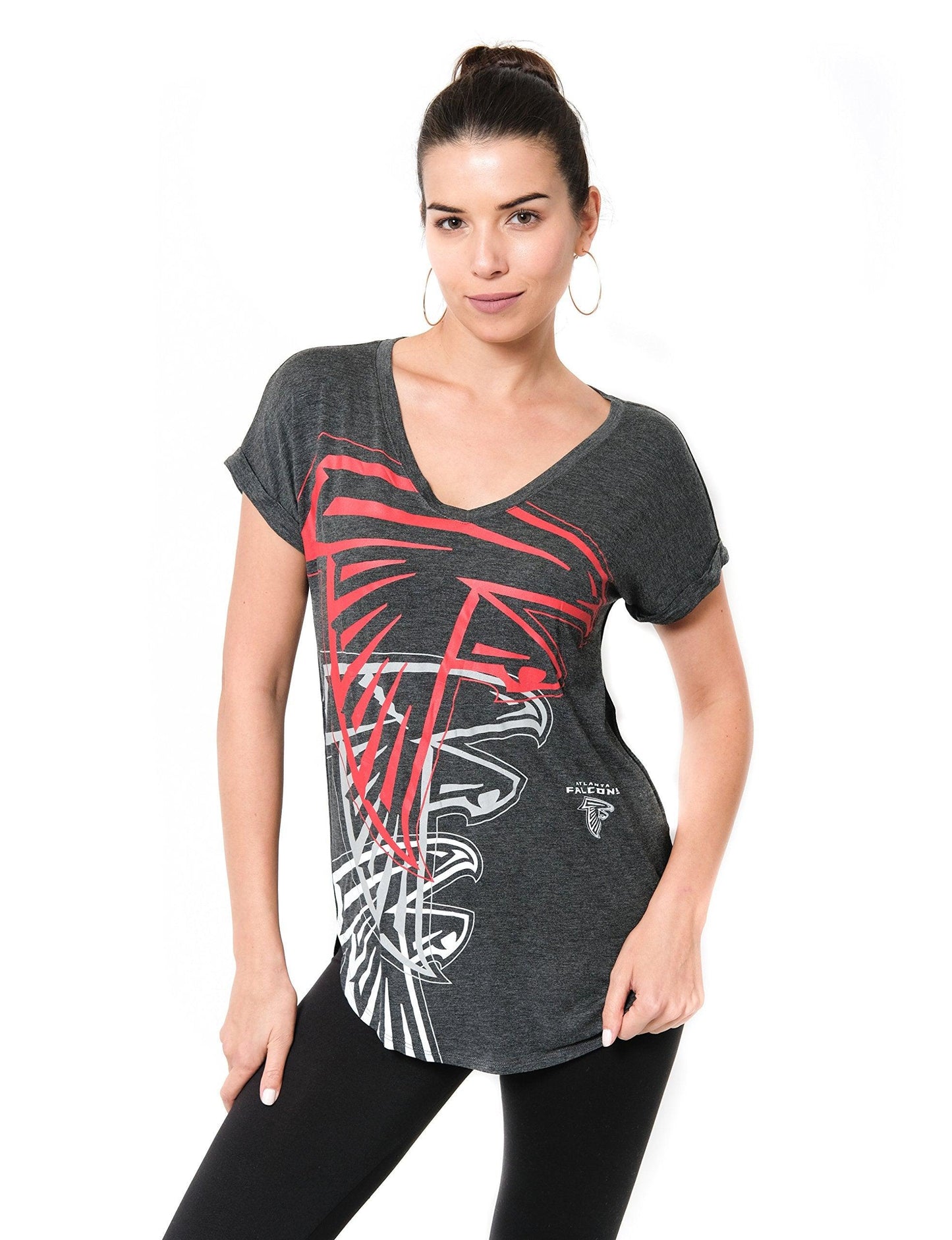 Ultra Game NFL Atlanta Falcons Womens Vintage Stripe Soft Modal Tee Shirt|Atlanta Falcons - UltraGameShop