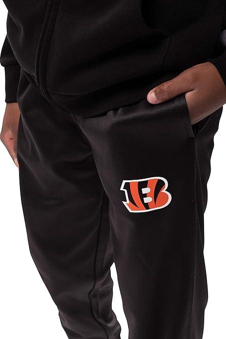 Ultra Game NFL Cincinnati Bengals Youth High Performance Moisture Wicking Fleece Jogger Sweatpants|Cincinnati Bengals - UltraGameShop