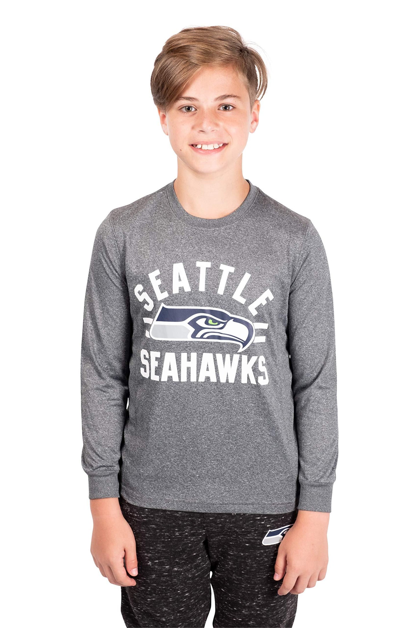 Ultra Game NFL Seattle Seahawks Youth Super Soft Supreme Long Sleeve T-Shirt|Seattle Seahawks - UltraGameShop