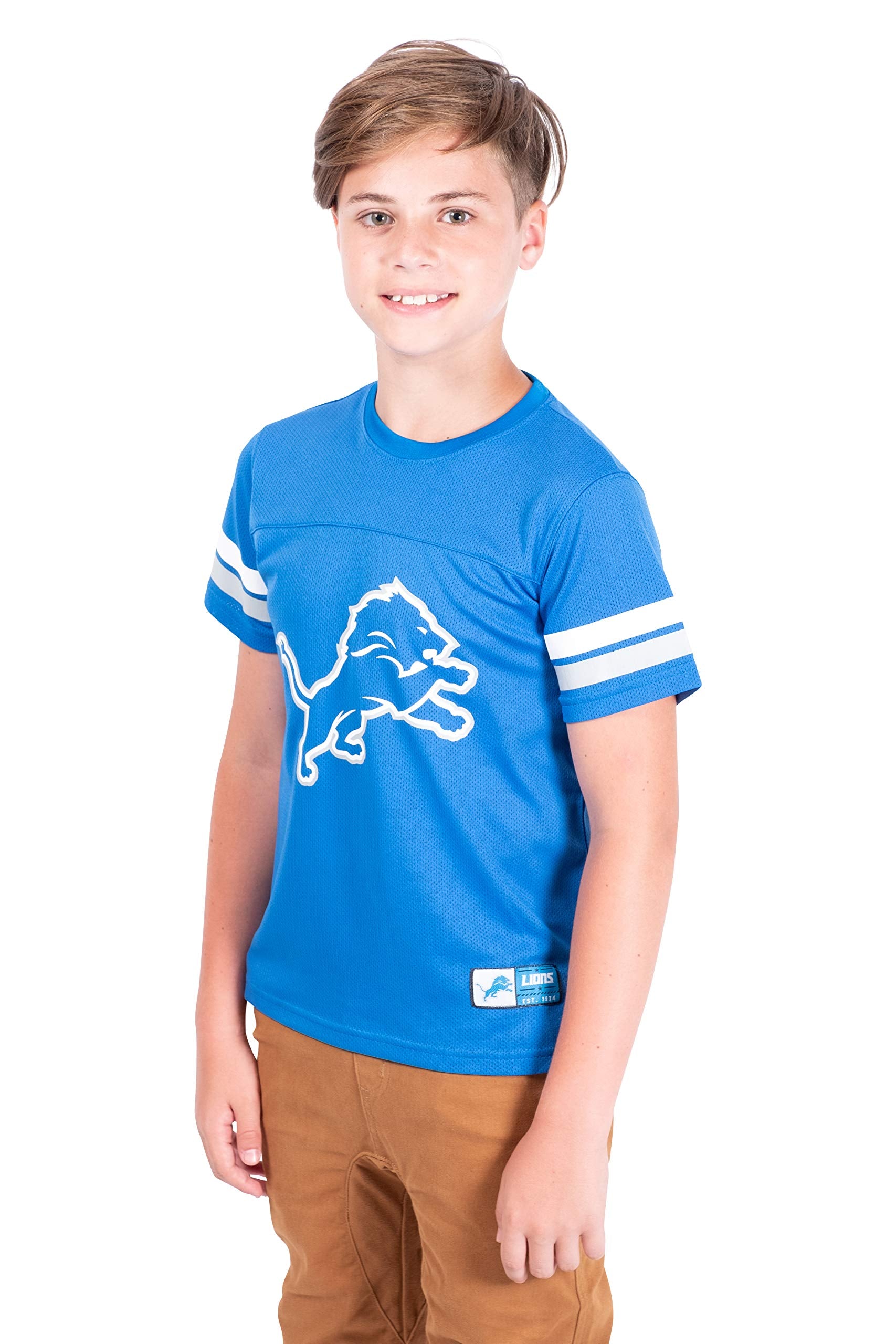 Ultra Game NFL Detroit Lions Youth Soft Mesh Vintage Jersey T-Shirt|Detroit Lions - UltraGameShop